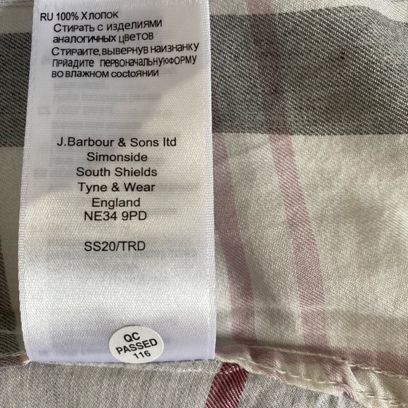 NWT Barbour relaxed classic plaid shirt - Picture 5 of 6